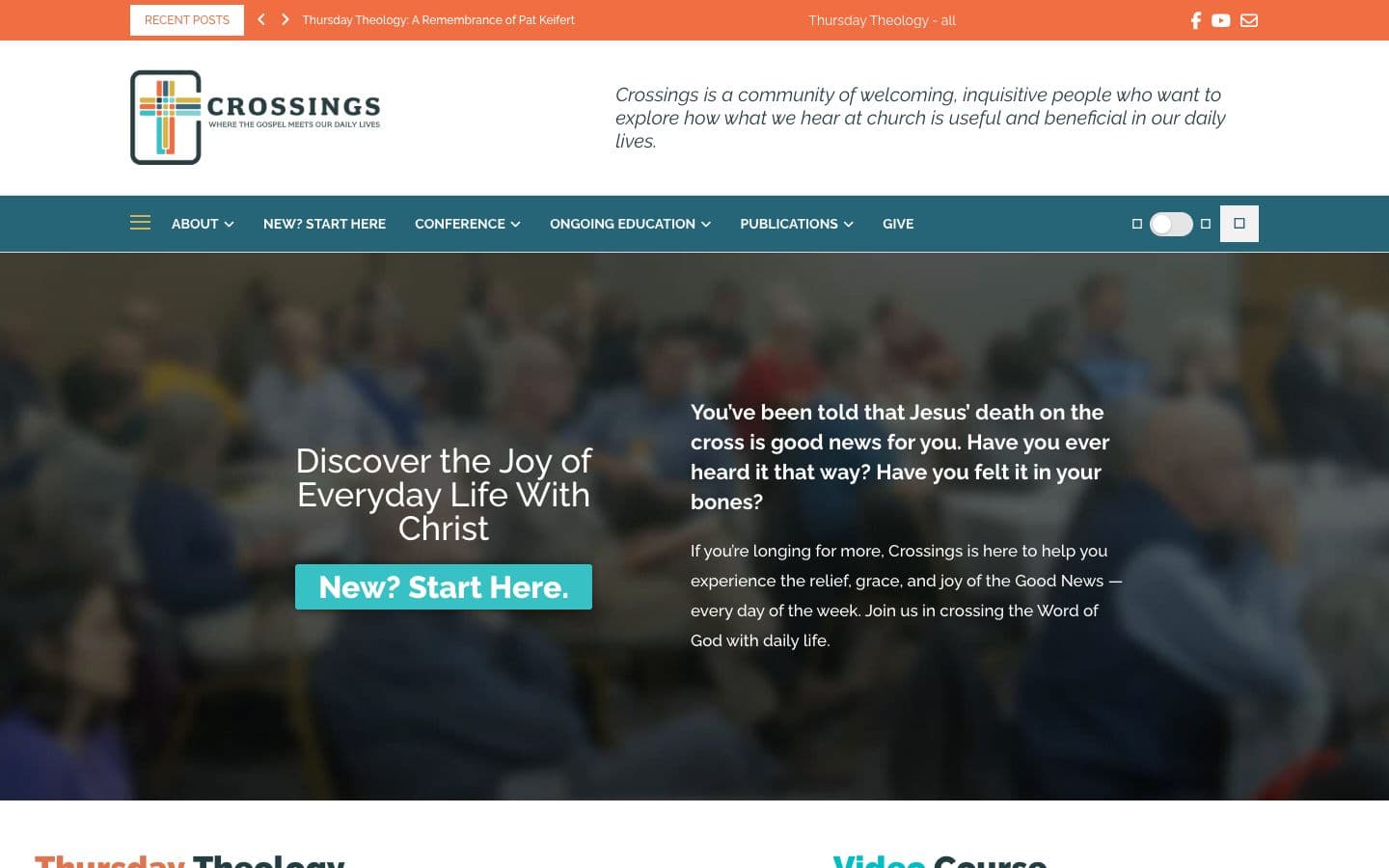 Crossings website