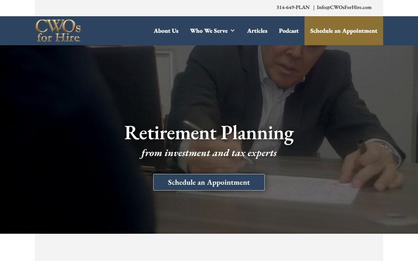 CWOs for Hire website