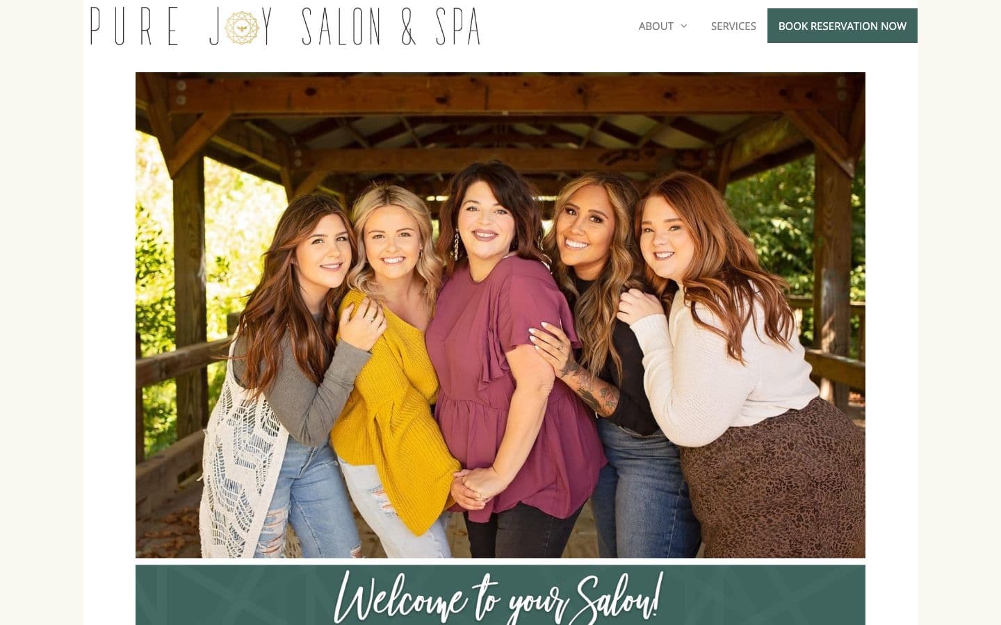 Pure Joy Salon & Spa website