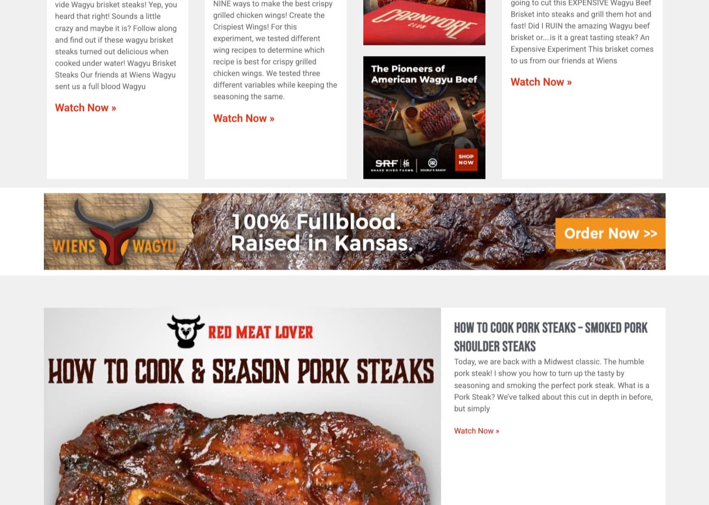 Red Meat Lover website