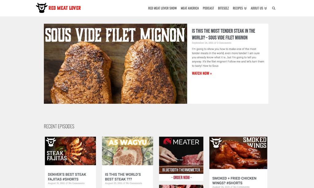 Red Meat Lover website