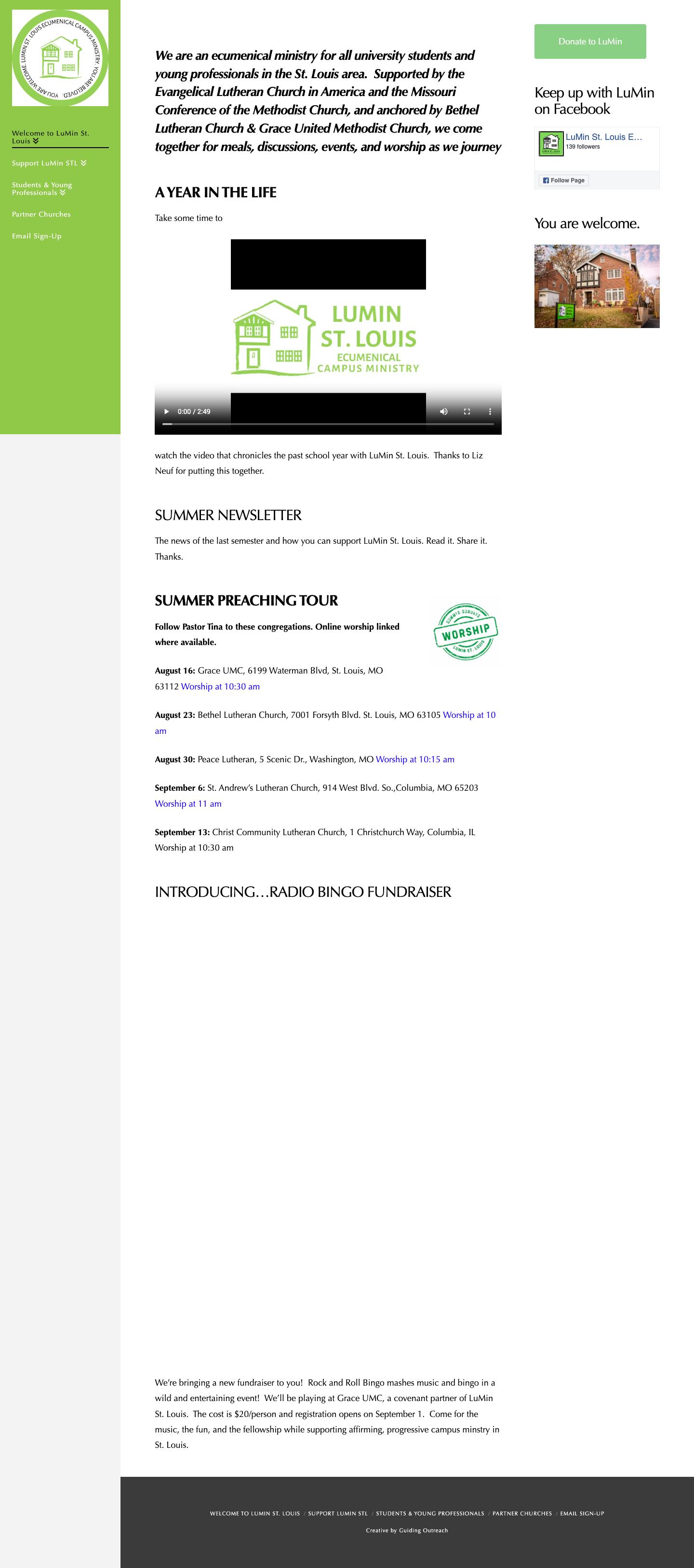 LuMin St. Louis full website design