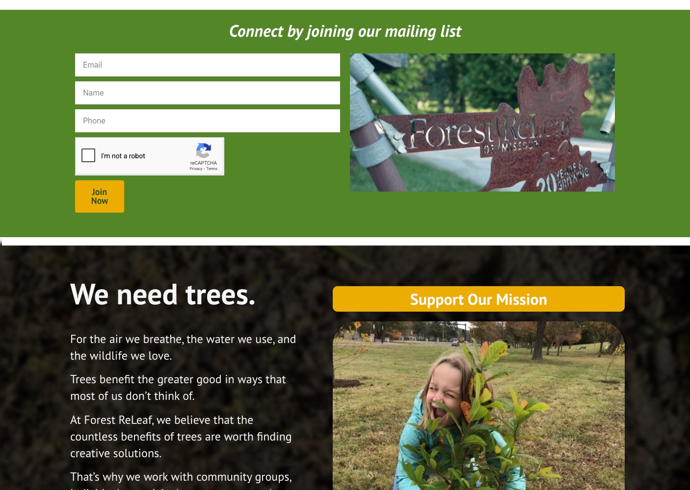 Forest ReLeaf website