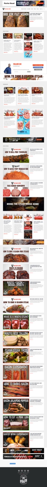 Red Meat Lover full website design